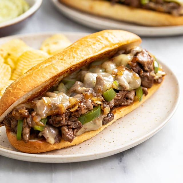 Philly Cheese Steak Sandwich.